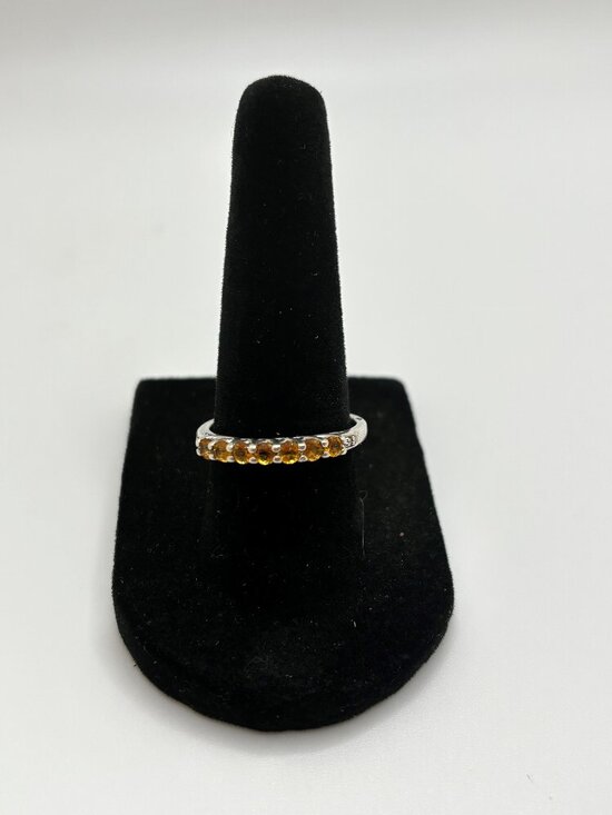 Accessories - Sterling Silver Citrine Stone ring Size 7
